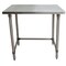 Bk Resources Stainless Steel Work Table With Open Base, Plastic Feet, 30"Wx30"D SVTOB-3030 - alternate 6